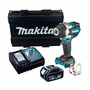 Makita DTW700RT LXT 18V Brushless 1/2" Impact Wrench with 1x 5.0Ah Battery and Charger