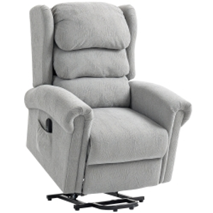 HOMCOM Velvet-Feel 150° Electric Riser Recliner Chair - Grey