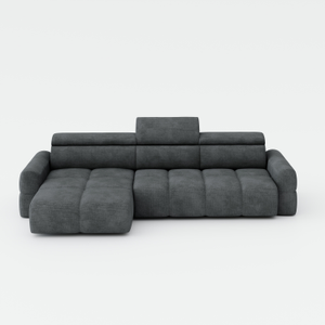 Bormio Left Corner Sofa with Storage Graphite
