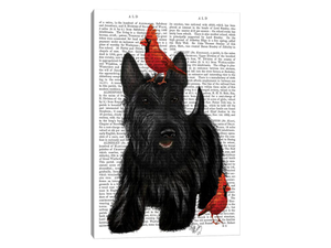 Scottish Terrier & Birds