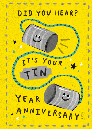 Itâ€™s Your Tin Year Anniversary Card