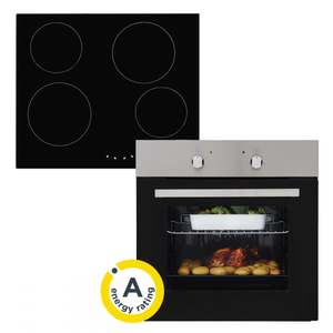 60cm Touch Control Ceramic Hob & Electric Fan Oven Pack