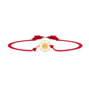 Sun Gold Convertible Rakhi Pendant