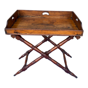 A Antique Mahogany Butler's Tray on Stand, English, Circa 1830's