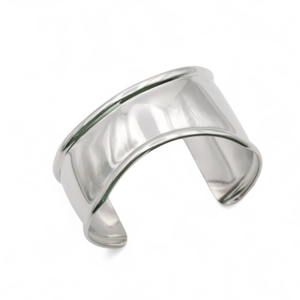 Silver Arc Cuff Bangle (one size)