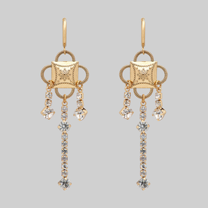 MITZY. Trapeze Inspired Hoop Earrings - Gold