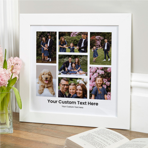 7 Image Photo Montage Print With Custom Text