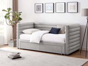 Land Of Beds Elodie Grey Fabric Single Day Bed