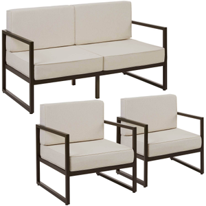 Set da giardino Comosa per 4 persone,imbottitura XXL