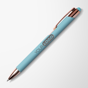 Engraved Pastel Paragon Stylus Pen with Rose Gold Trim