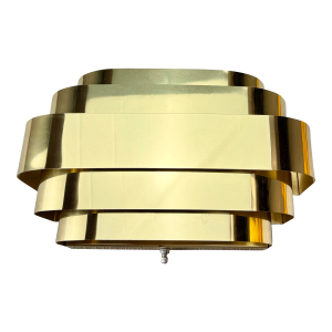 Vintage Curtis Jere Style Hollywood Regency Mid Century Deco Modern Brass Wall Sconce