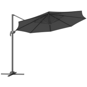 Outsunny 3 x 3m Overhanging Cantilever Parasol - Black