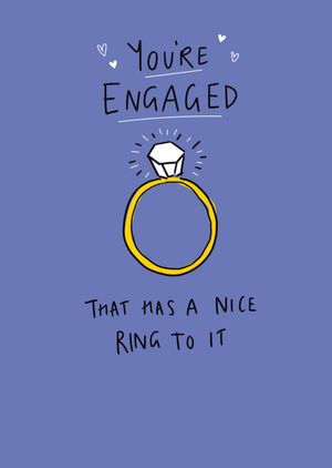 Hallmark Youâ€™re Engaged That Has A Nice Ring To It Illustrated Card