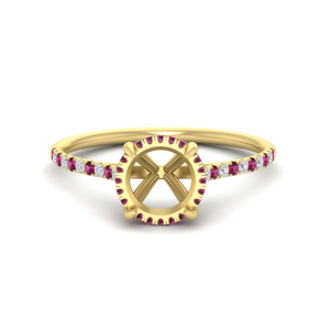 Cathedral Hidden Halo Semi Mount Ring