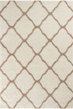 Moroccan Ivory Shaggy Rug | 730