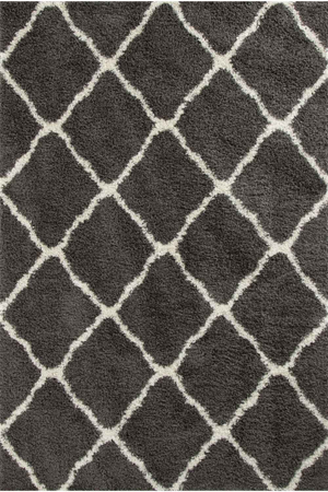 Moroccan Dark Grey Shaggy Rug | 740