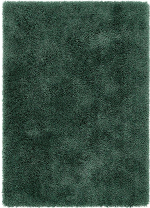 Chicago Forest Green Shaggy Rug