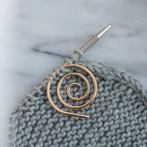 Spirale arrêt mailles pour tricot - Doré