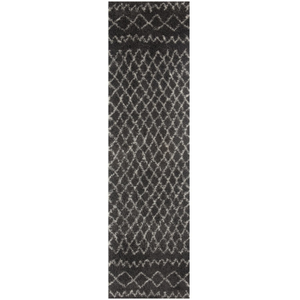 Moroccan Dark Grey Shaggy Rug | 940