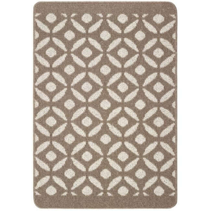 Washable Geometric Brown Mat or Runner
