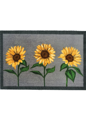 Washable Sunflowers Themed Mat