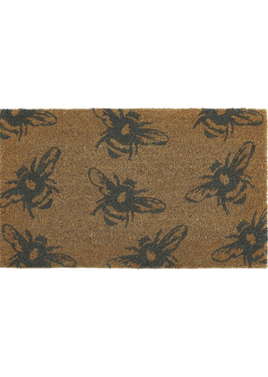 Outdoor Printed Buzzy Bees Coir Mat