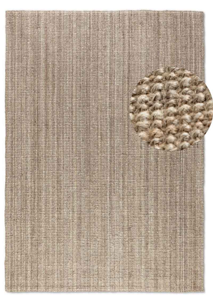 Handwoven Jute Brown Rug – Natural Colour