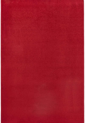 Modern Plain Red Rug – Soft Short Pile