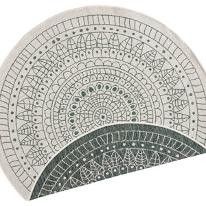 Porto Round Reversible Green Rug Indoor-Outdoor