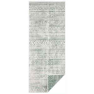 Indoor-Outdoor Reversible Geometric Green Rug