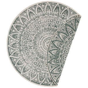 Indoor - Outdoor Round Lilja Vintage Green Rug