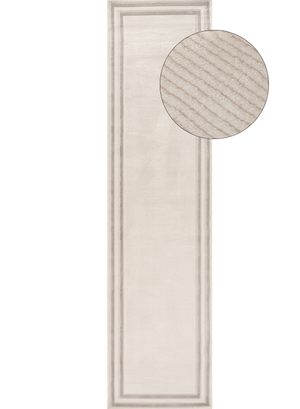 Carmel Cream-Grey Bordered Rug | 6060