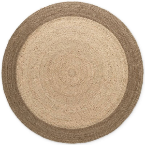Jutta Natural Round Jute Brown Rug