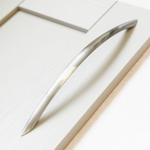 Brushed Nickel Modern Slim Bow Shaped Handles 128mm 192mm & 320mm Centres - 320mm Handle