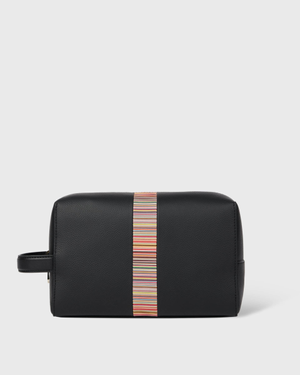 Paul Smith Mens Signature Stripe Washbag - 79 Black