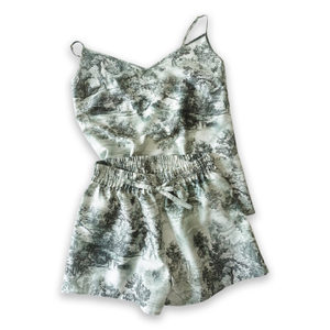 Short Cotton Pyjama Set - The Lover's Tale Moss (S)