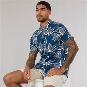 THREADBARE Mens Foli Shirt Navy