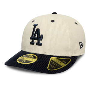 LA Dodgers MLB Cord Cream Low Profile 59FIFTY Fitted Cap