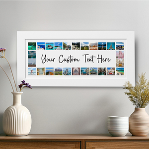 Custom Photo Grid With Personalised Text Picture Print
