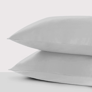 300 Thread Count Pair (2 Pillowcases) of Peaceful Empress Pillowcases -  Silver Dove Grey