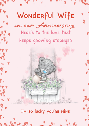 Tatty Teddy Wonderful Wife I'm So Lucky You’re Mine Anniversary Card