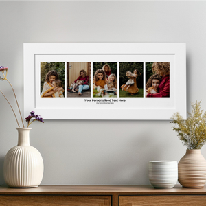 5 Photo Panoramic Print With Custom Text