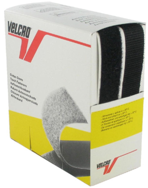 VELCRO® Brand adhésif noir 20 mm de large boite de 5 mètres