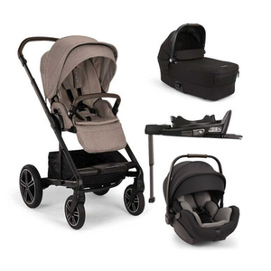 Nuna Mixx Next + Arra Flex & Base Curv Travel System Bundle - Cedar