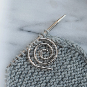 Spirale arrêt mailles pour tricot - Argent