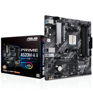 ASUS PRIME A520M-A II CSM, AMD AM4 Motherboard CPU Bundle