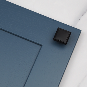 Black Square 160mm Cabinet Bar Handle & Matching Knob - Square Knob