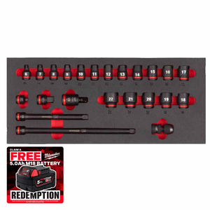 Milwaukee 4932493388 SHOCKWAVE™ 3/8" Impact Socket Set (23 Pieces)