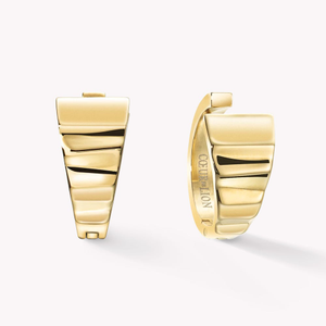 Elegance Essentials Hoop Earrings Gold Plated Wave