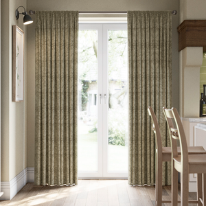 William Morris At Home Strawberry Thief, Woven Sage - Made to Measure Curtains